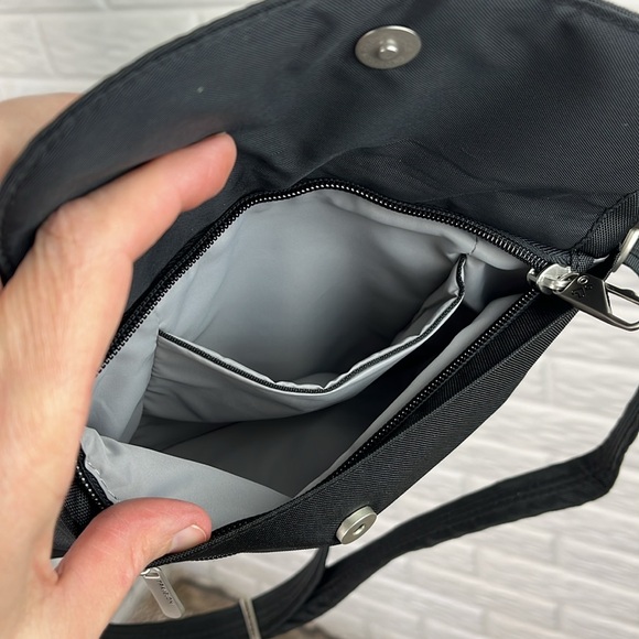 TRAVELON CROSSBODY Travel Black Anti-Theft Classic Mini Shoulder Bag NWT - Picture 11 of 17